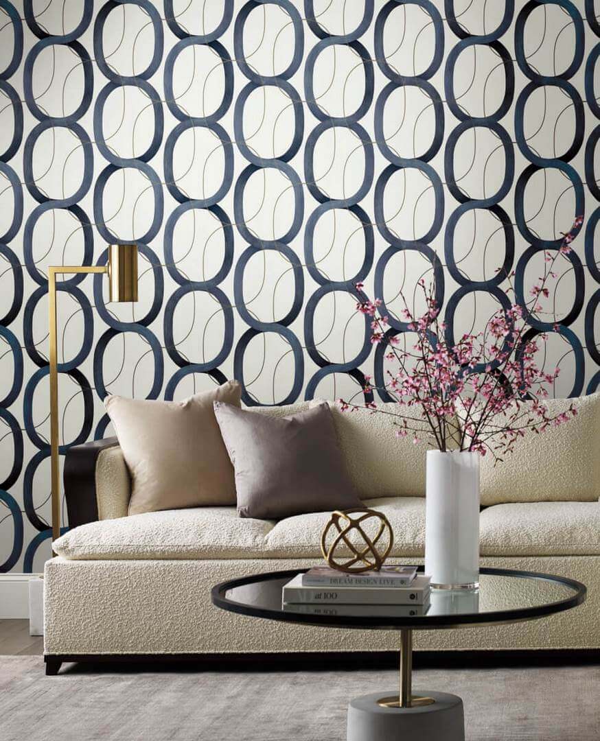 Tapeta geometryczna York Wallcoverings OS4215 Interlock Candice Olson Modern Nature 2