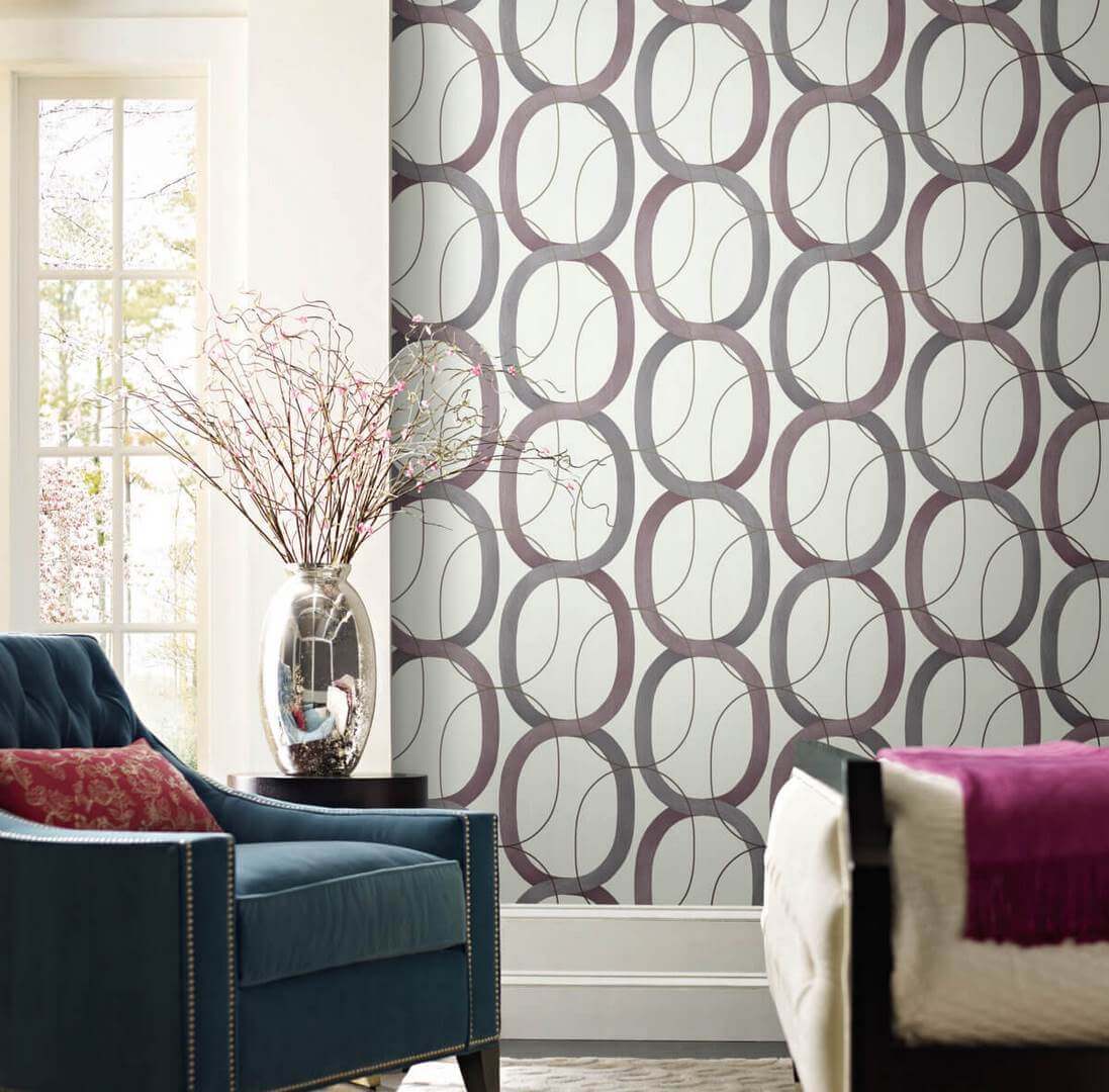 Tapeta geometryczna York Wallcoverings OS4216 Interlock Candice Olson Modern Nature 2