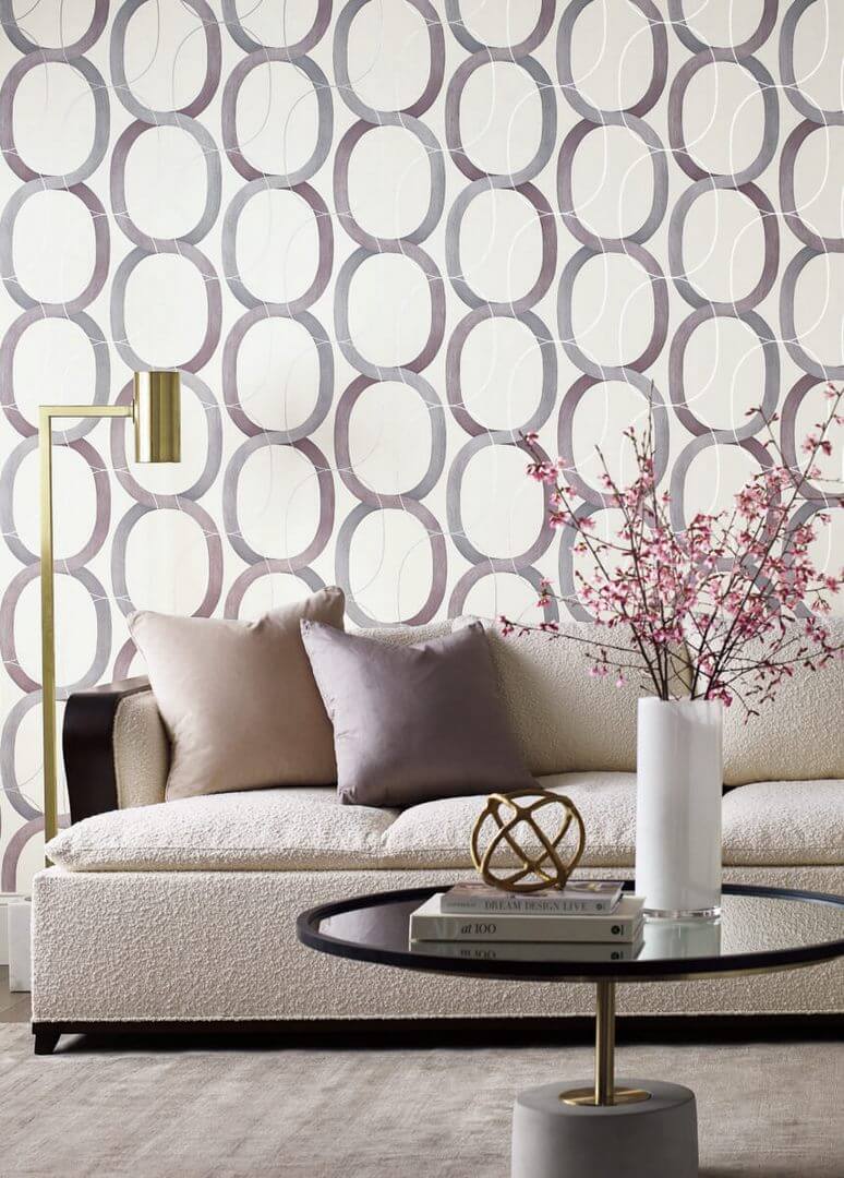 Tapeta geometryczna York Wallcoverings OS4216 Interlock Candice Olson Modern Nature 2