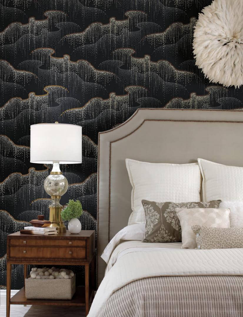 Tapeta kropeczki York Wallcoverings OS4261 Moonlight Pearls Candice Olson Modern Nature 2