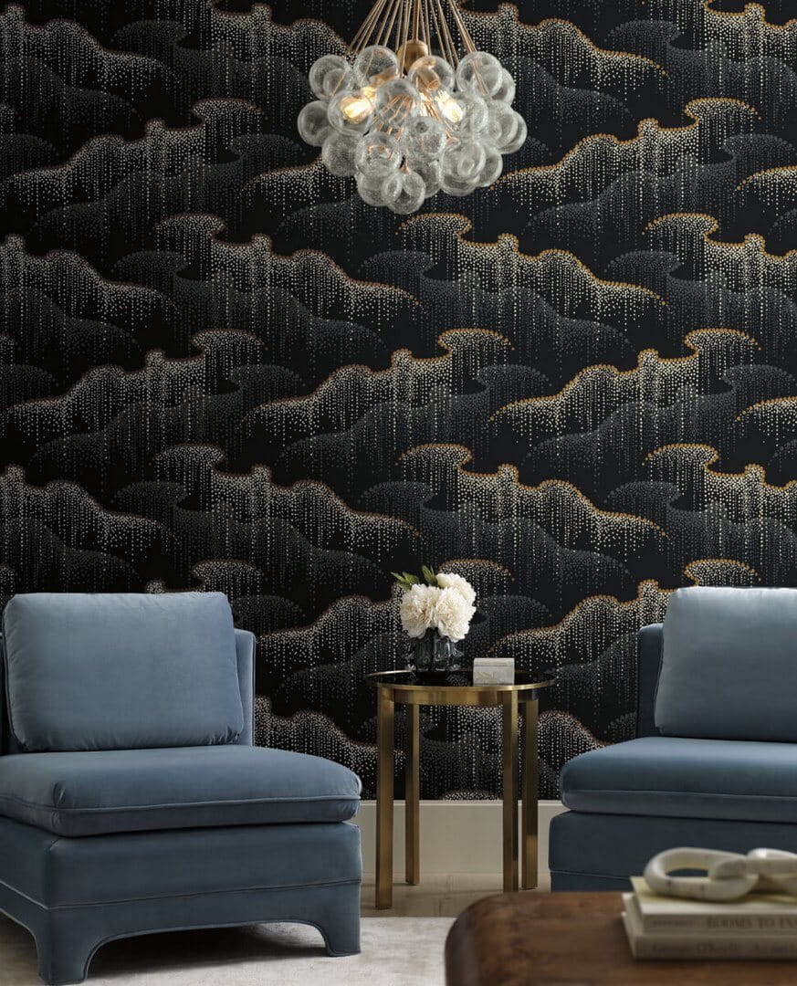 Tapeta kropeczki York Wallcoverings OS4261 Moonlight Pearls Candice Olson Modern Nature 2