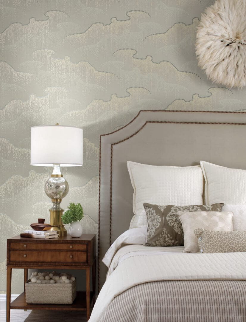 Tapeta kropeczki York Wallcoverings OS4265 Moonlight Pearls Candice Olson Modern Nature 2