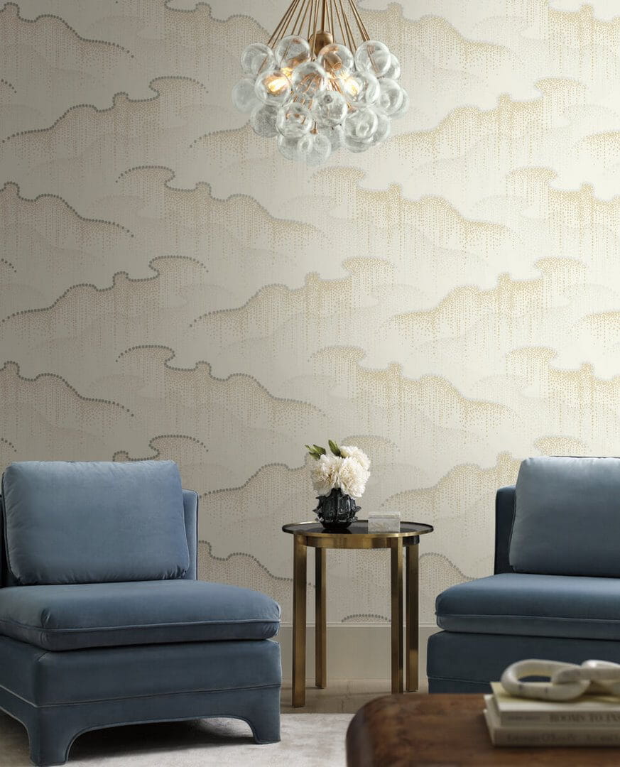 Tapeta kropeczki York Wallcoverings OS4266 Moonlight Pearls Candice Olson Modern Nature 2