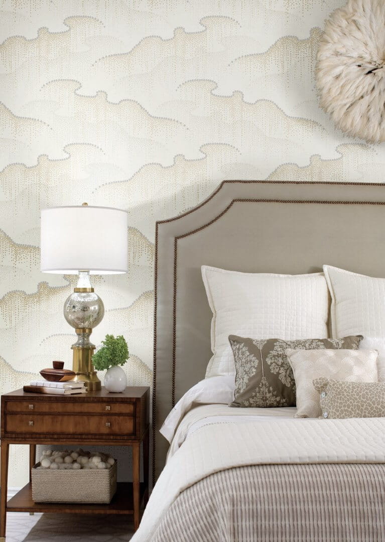 Tapeta kropeczki York Wallcoverings OS4266 Moonlight Pearls Candice Olson Modern Nature 2