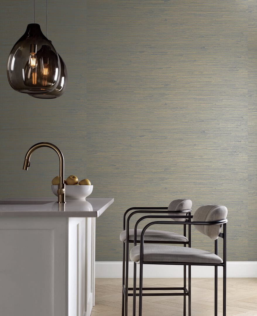 Tapeta naturalna metaliczna York Wallcoverings OS4326 Metallic Jute Candice Olson Modern Nature 2