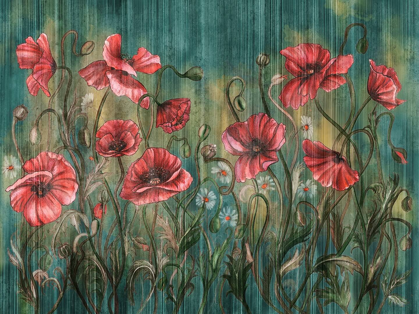 Fototapeta kwiaty maki Wallcraft Rosella 470312102