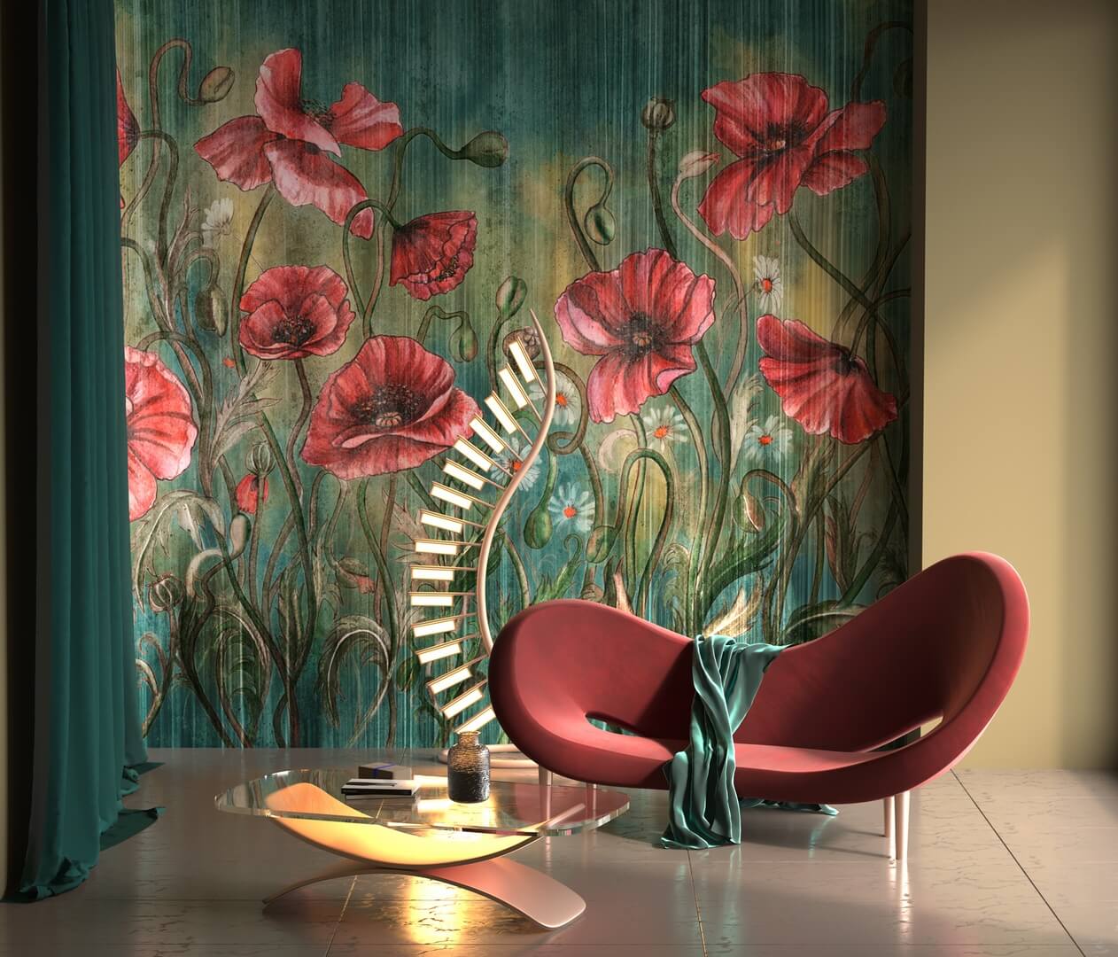 Fototapeta kwiaty maki Wallcraft Rosella 470322102
