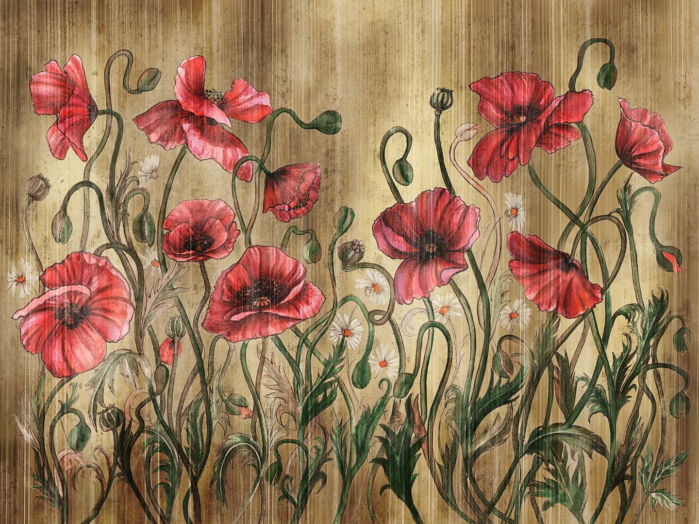 Fototapeta kwiaty maki Wallcraft Rosella 470332102