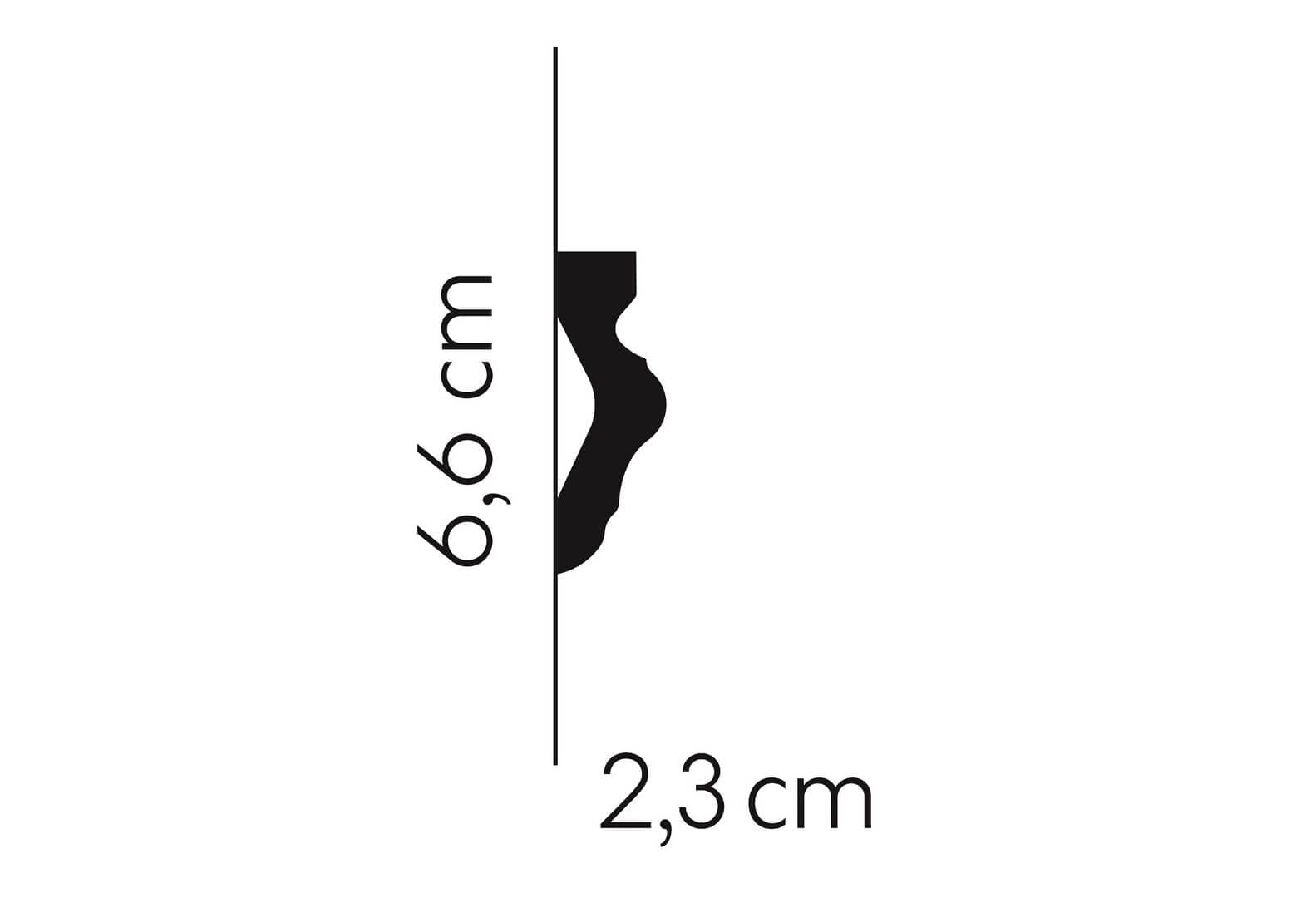 Listwa ścienna elastyczna MD308F (MDD308F) Mardom Decor wys. 6,6cm