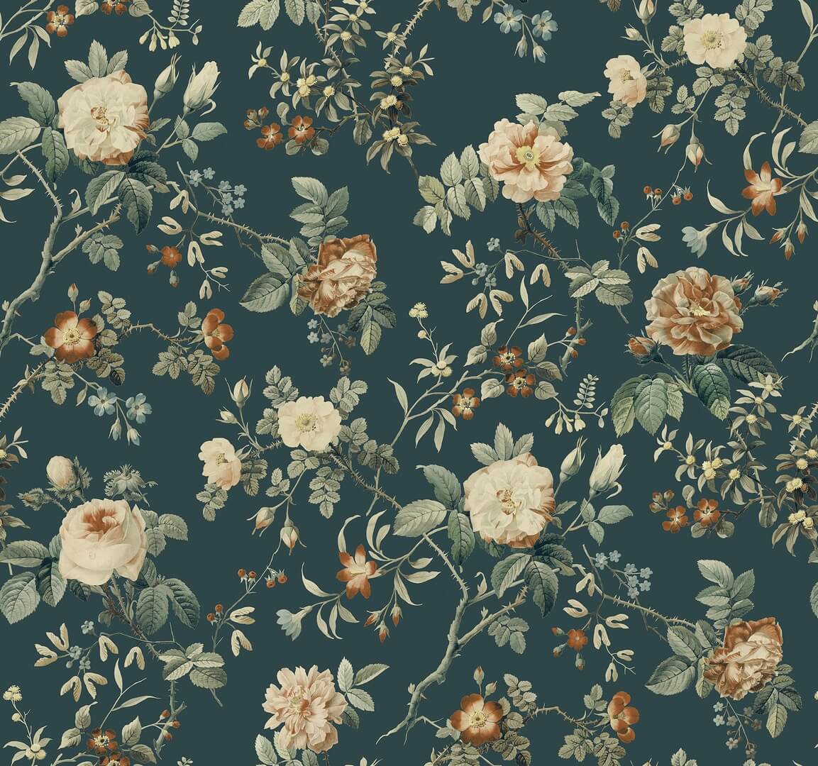 Tapeta kwiaty Rebel Walls R18529 Thorn Rose Petite Madame Hardy Pops
