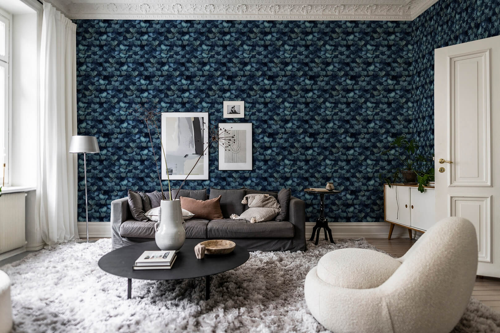 Tapeta pióra Rebel Walls R18555 Petite Peacock Plumage Teal Pops