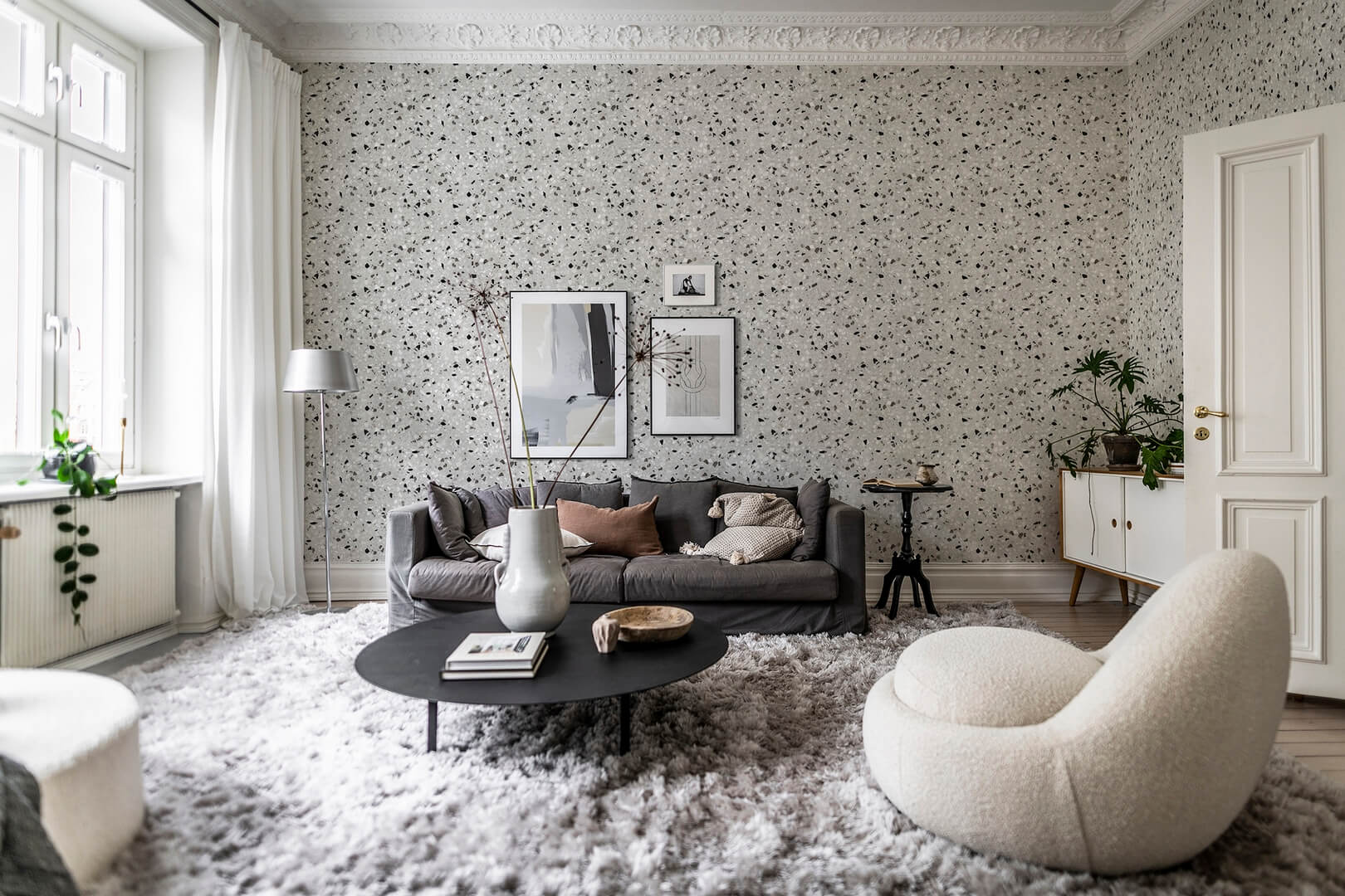 Tapeta lastryko Rebel Walls R18571 Terazzo Stone Grey Pops