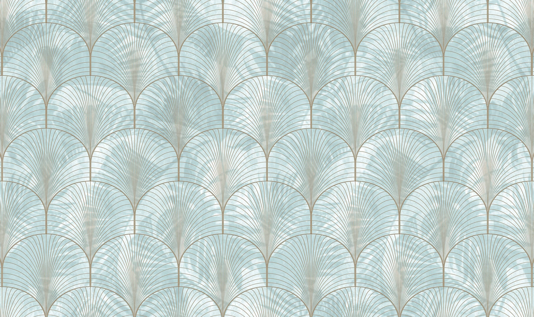 Tapeta w stylu Art-deco Rebel Walls R18574 Art Deco Palms Silver Pops