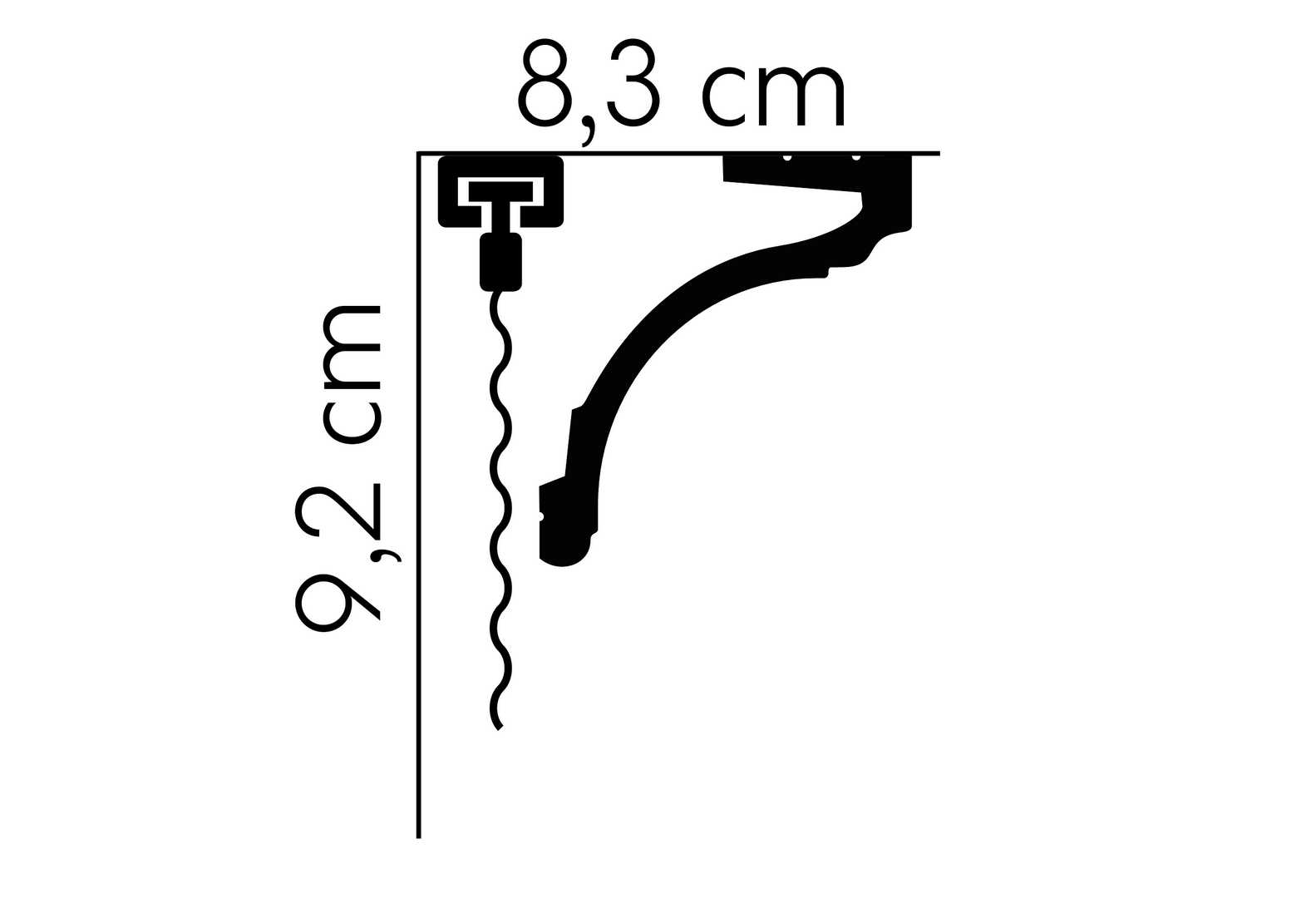 Listwa karniszowa LED MD161 (MDB161) Mardom Decor wys. 9,2cm
