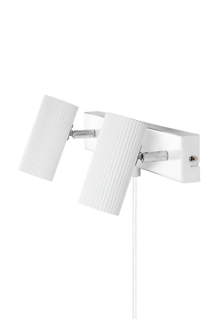 Kinkiet biały ryflowany Hubble 2 White 483208 Globen