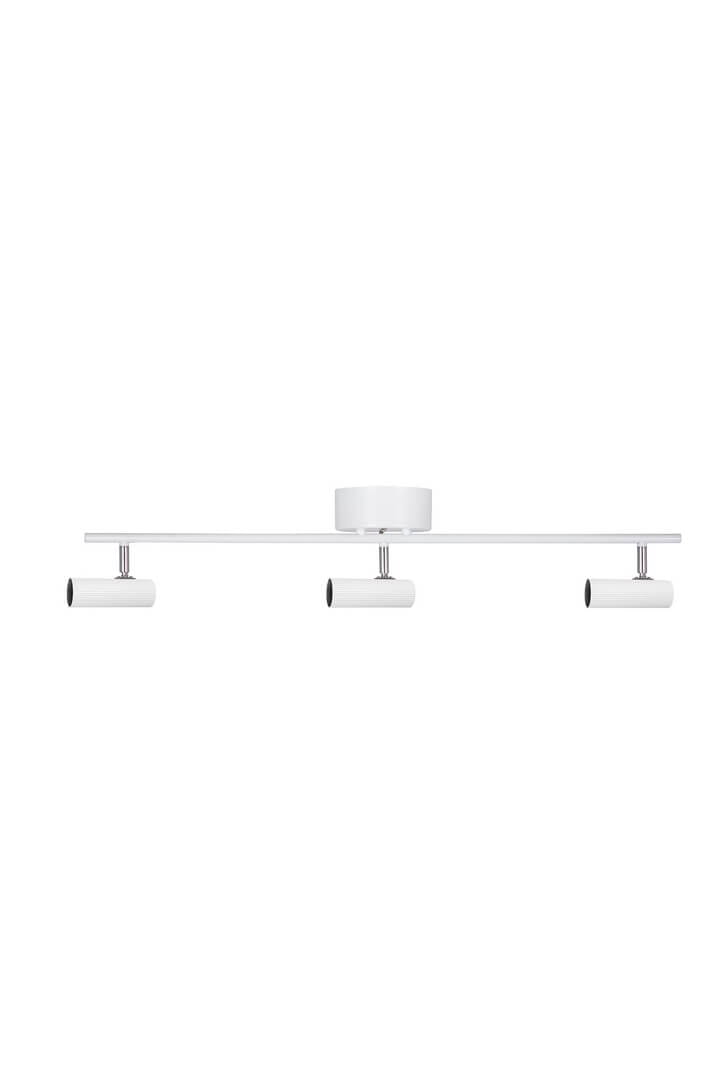 Lampa sufitowa listwa ryflowane tuby Hubble 3 Long White 483308 Globen