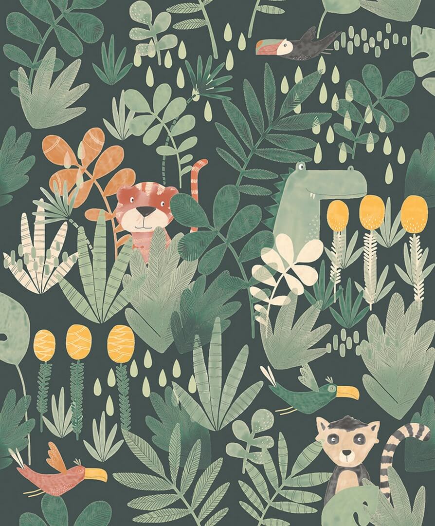 Tapeta dżungla Khroma HAP005 WILDERNESS TEAL Be Happy