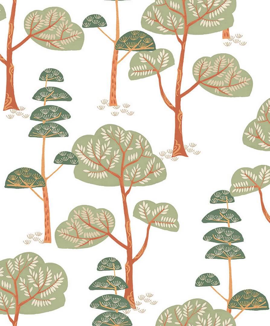 Tapeta drzewa Khroma HAP105 TREES TEAL Be Happy