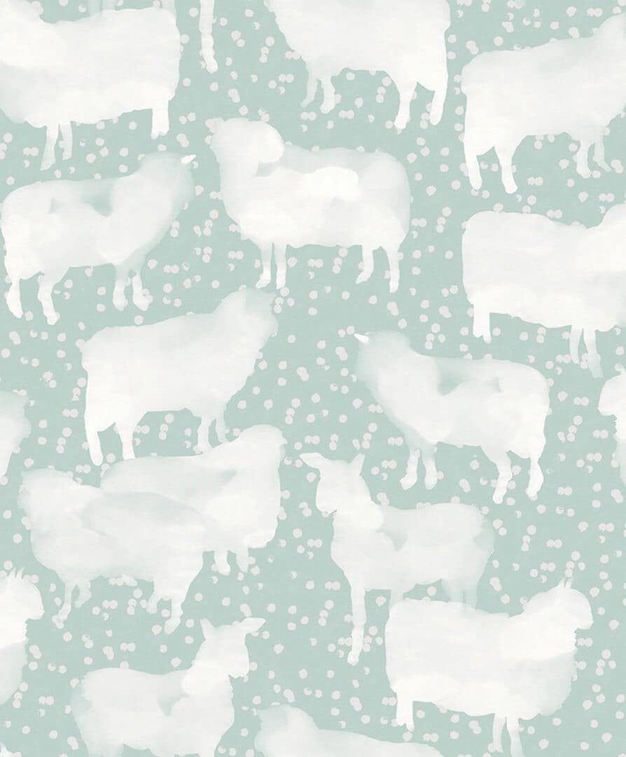 Tapeta owce Khroma HAP302 SLEEPY JADE Be Happy