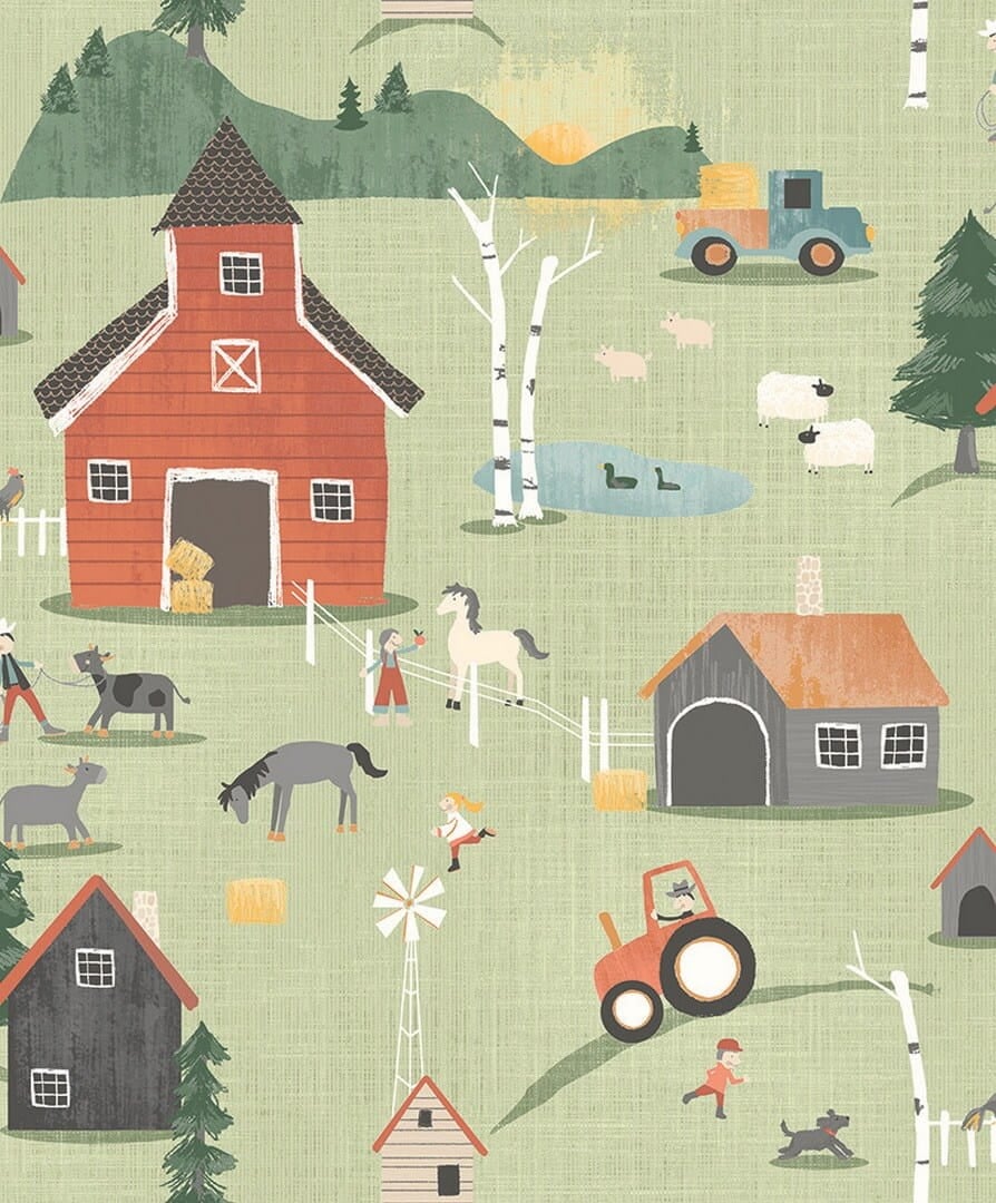 Tapeta farma Khroma HAP403 FARM TEAL Be Happy