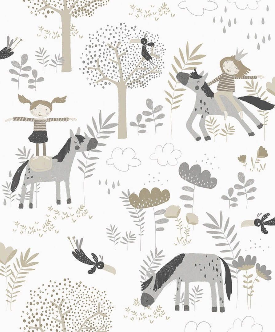 Tapeta konie Khroma HAP502 PONY SAND Be Happy
