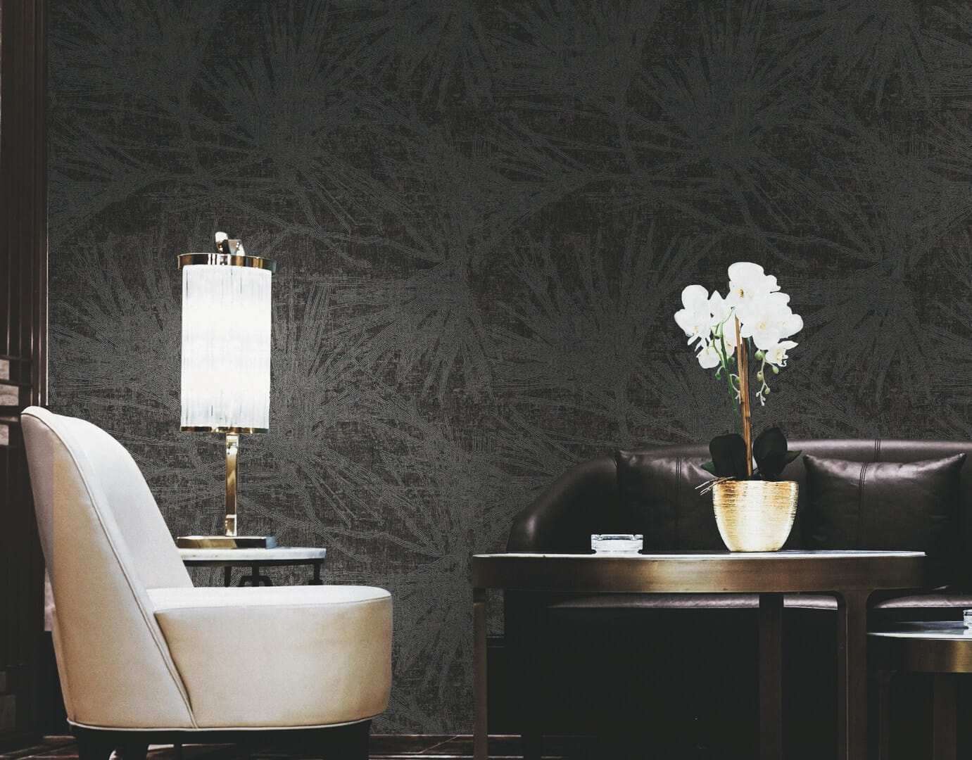 Tapeta tekstylna liście Texam Flowers LX504 Lux