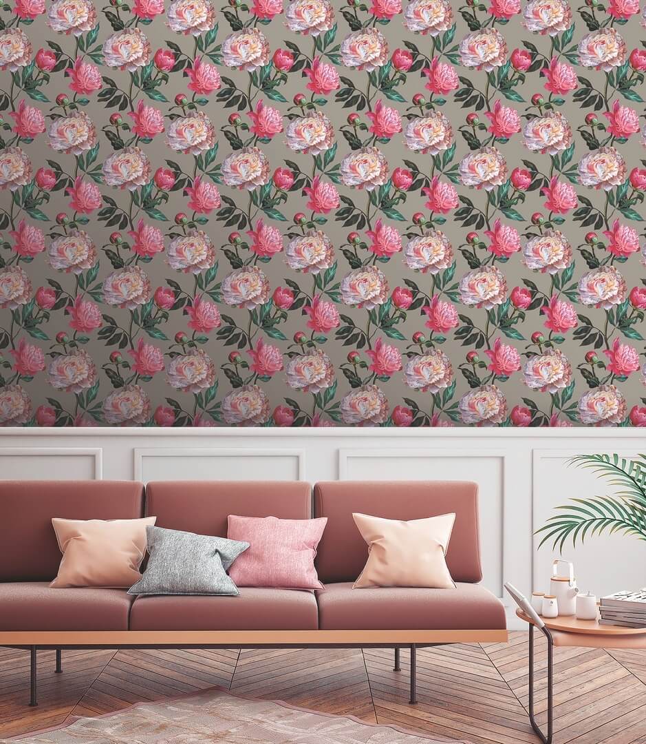 Tapeta kwiaty piwonii Decoprint EE22537 Flowers Essentials