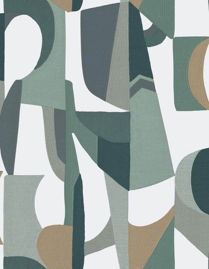 Tapeta geometryczna retro Casamance Assemblage 75460406 L'Atelier