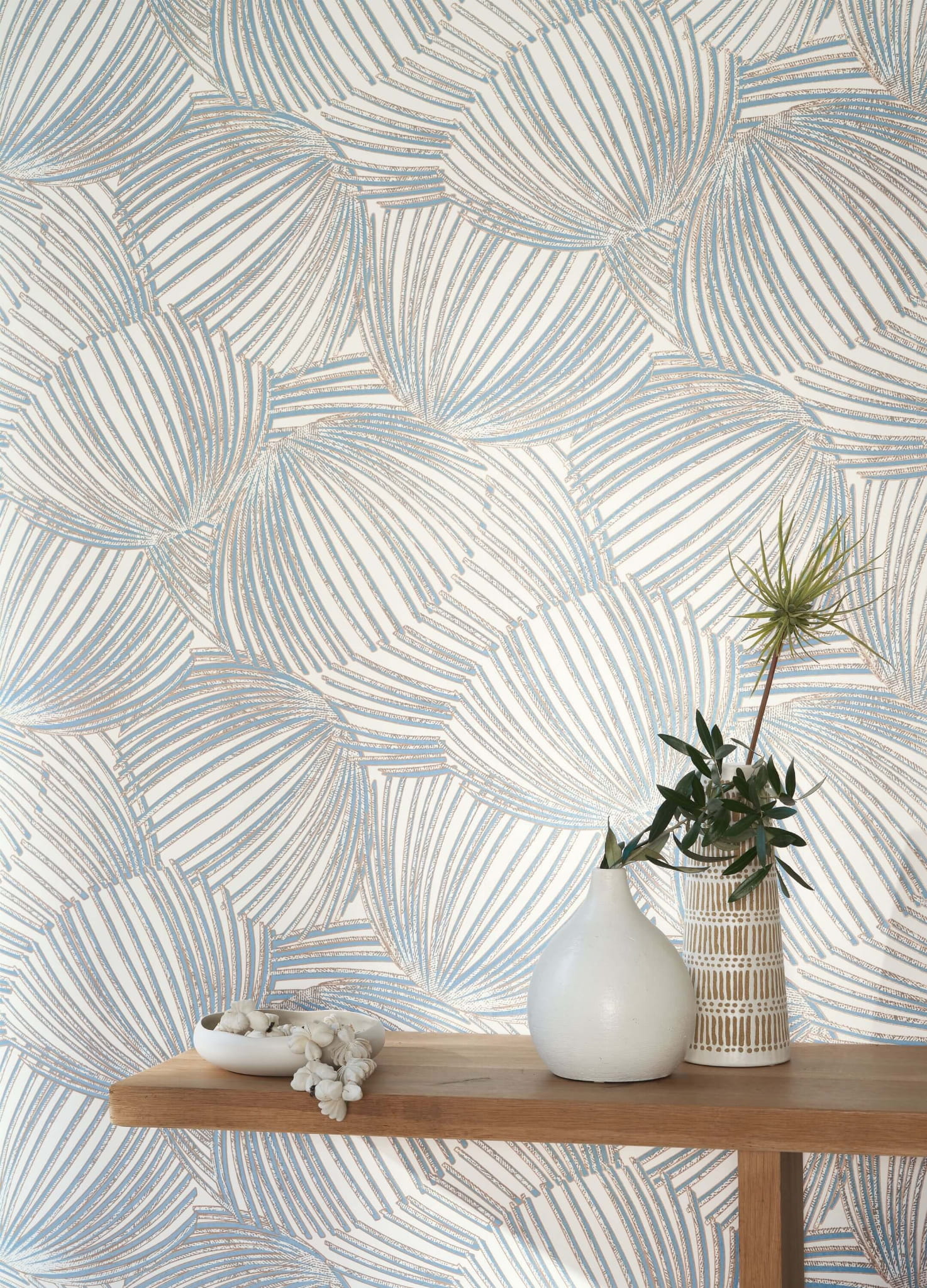 Tapeta roślinna Casadeco MEDI87426281 Pampelonne Mediterranee