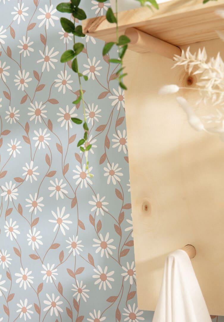 Tapeta kwiaty stokrotki Caselio ETL103121099 Anna Essentiel