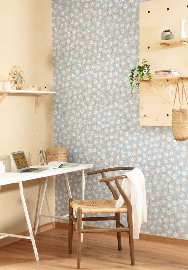 Tapeta kwiaty stokrotki Caselio ETL103126100 Anna Essentiel