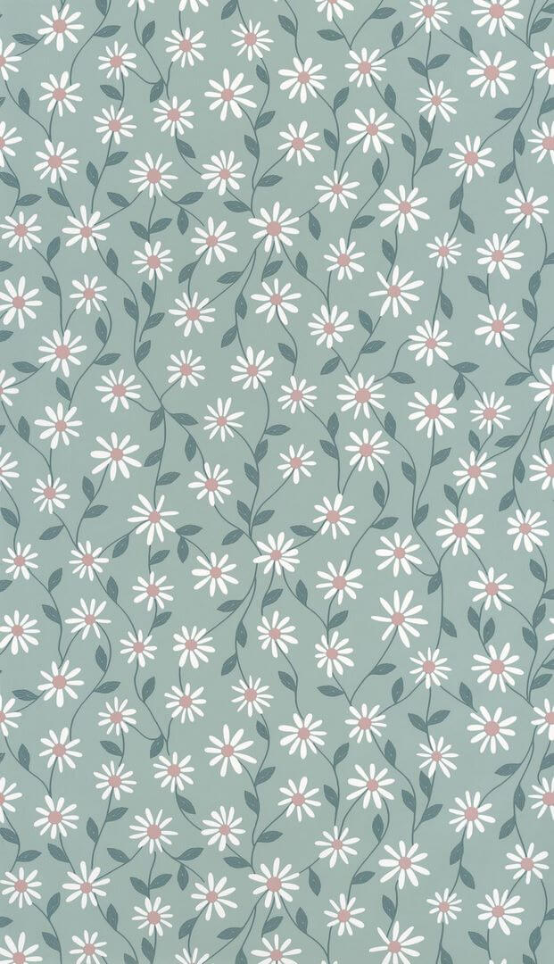 Tapeta kwiaty stokrotki Caselio ETL103127070 Anna Essentiel