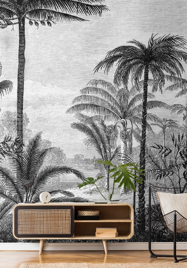 Mural tropikalny krajobraz z palmami Esta 158952 Paradise