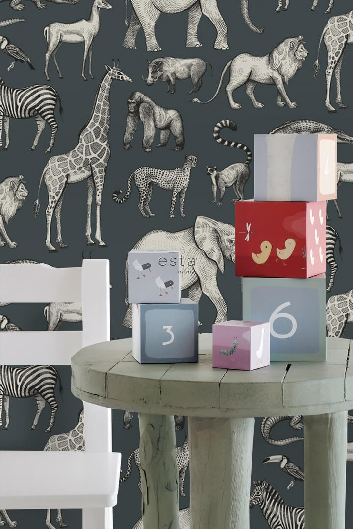 Tapeta zwierzęta dżungli Esta 139272 Forest Friends