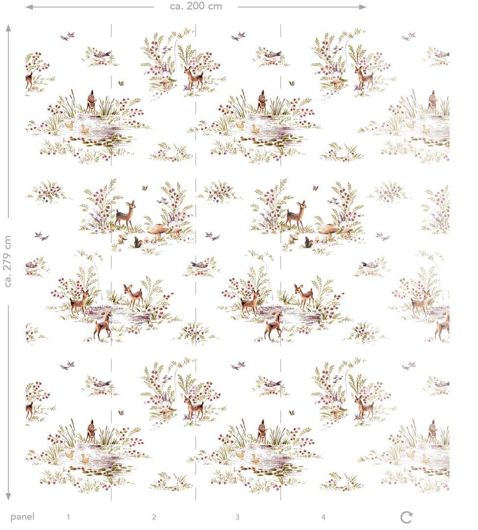Mural z jelonkiem Esta 159055 Forest Friends