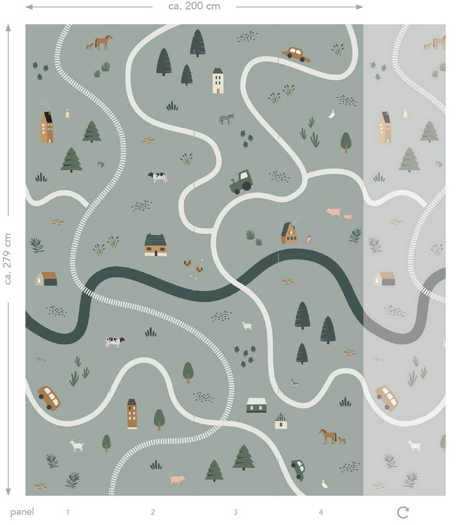 Mural wieś Esta 159056 Forest Friends