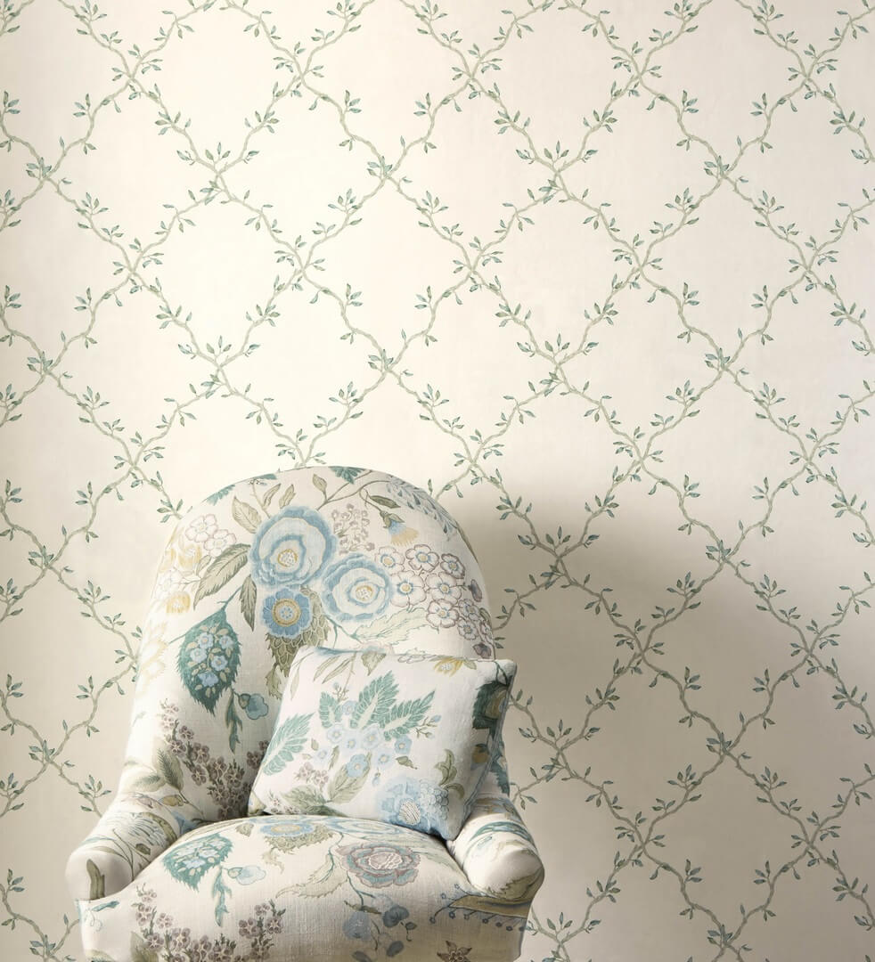 Tapeta roślinny treliaż Colefax and Fowler 07706/03 Leaf Trellis Small Design Wallpapers II