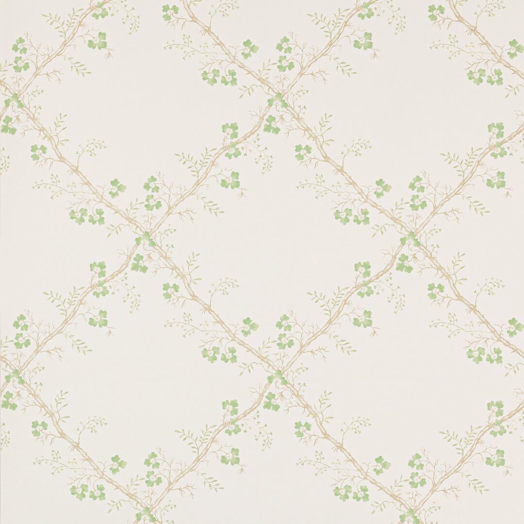 Tapeta roślinna kratownica Colefax and Fowler W7008-02 Trefoil Trellis Small Design Wallpapers II