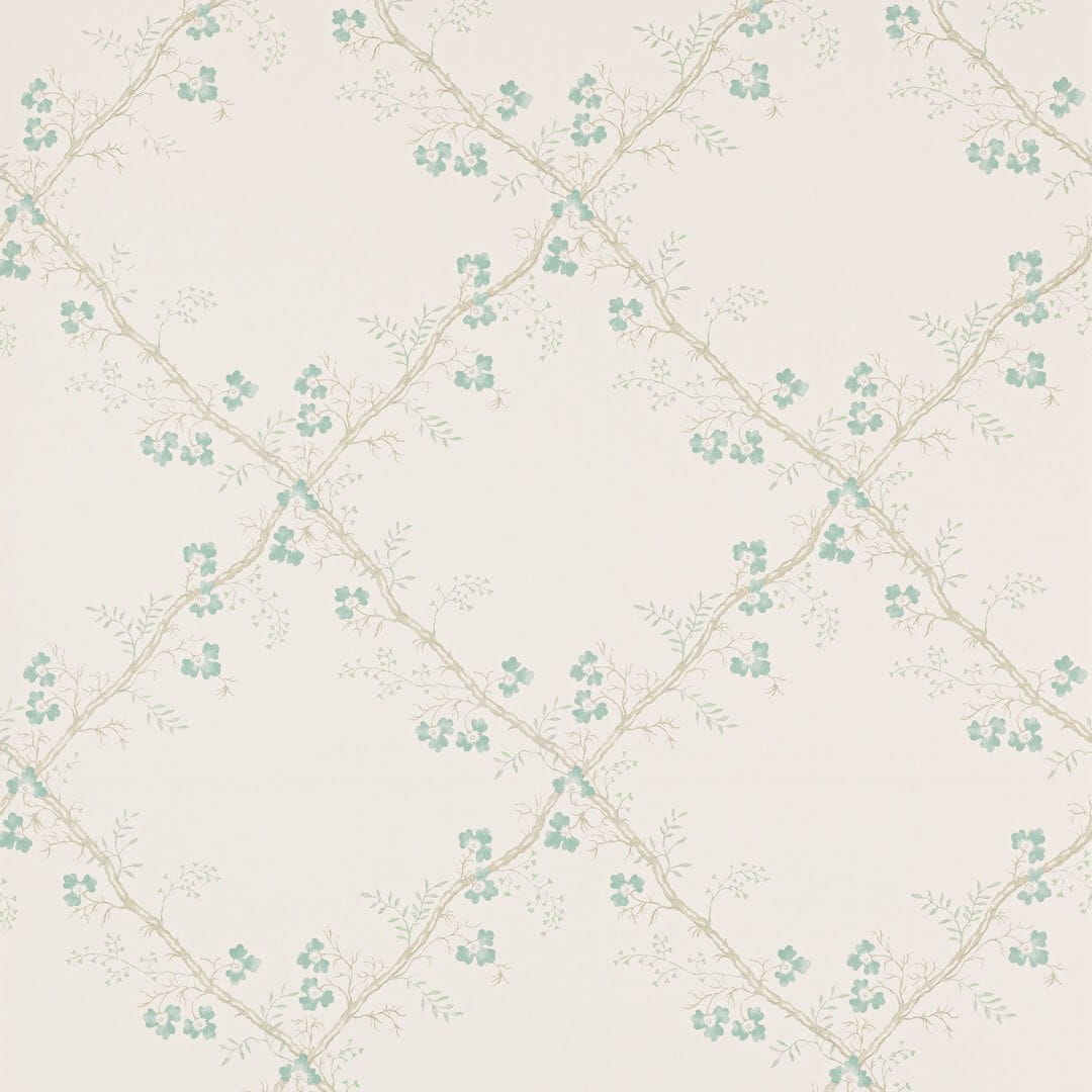 Tapeta roślinna kratownica Colefax and Fowler W7008-03 Trefoil Trellis Small Design Wallpapers II