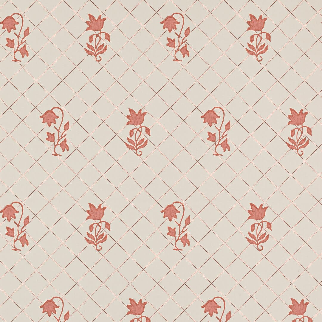 Tapeta kratownica i kwiatki Colefax and Fowler W7010-05 Berkeley Sprig Small Design Wallpapers II