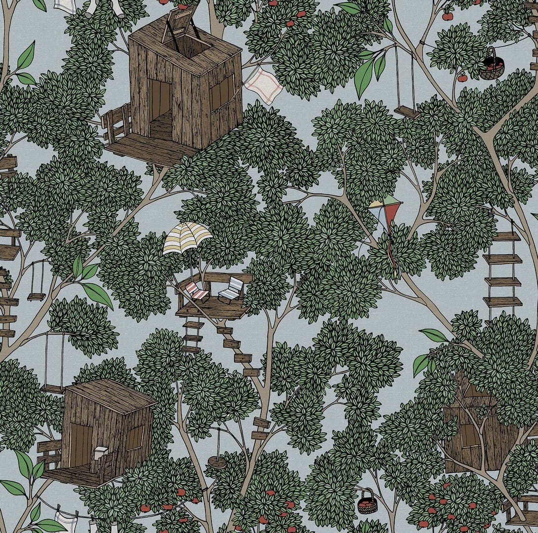 Tapeta domek na drzewie Rebel Walls R18014 Treehouse Summer Dreamland