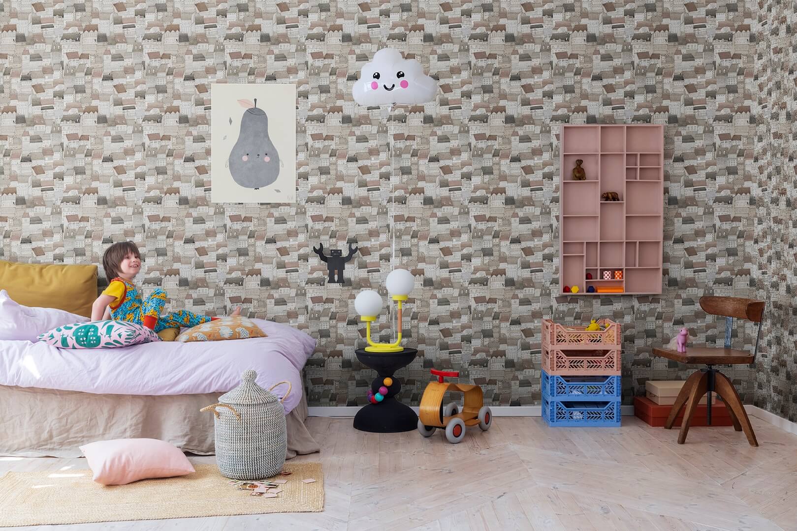 Tapeta miasto Rebel Walls R18093 Dream Town Sand Dreamland