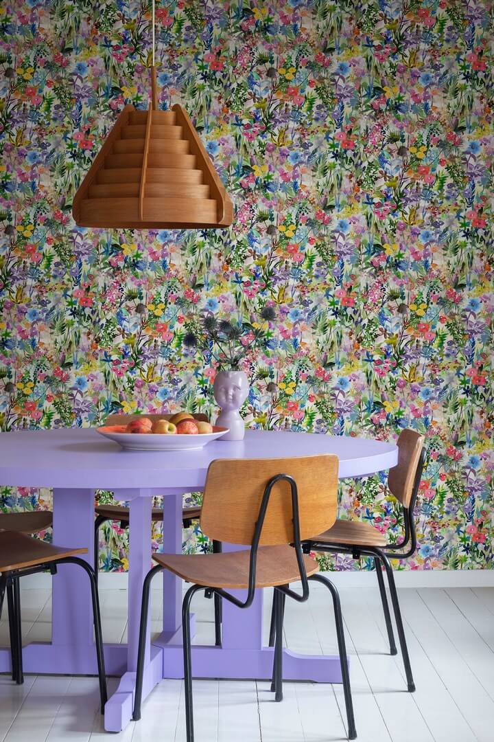 Tapeta kwiatowa łąka Rebel Walls R18121 Poppy Meadow Rainbow Dreamland