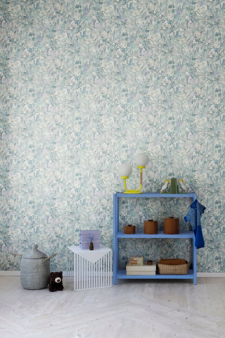 Tapeta kwiatowa łąka Rebel Walls R18123 Poppy Meadow Sky Dreamland