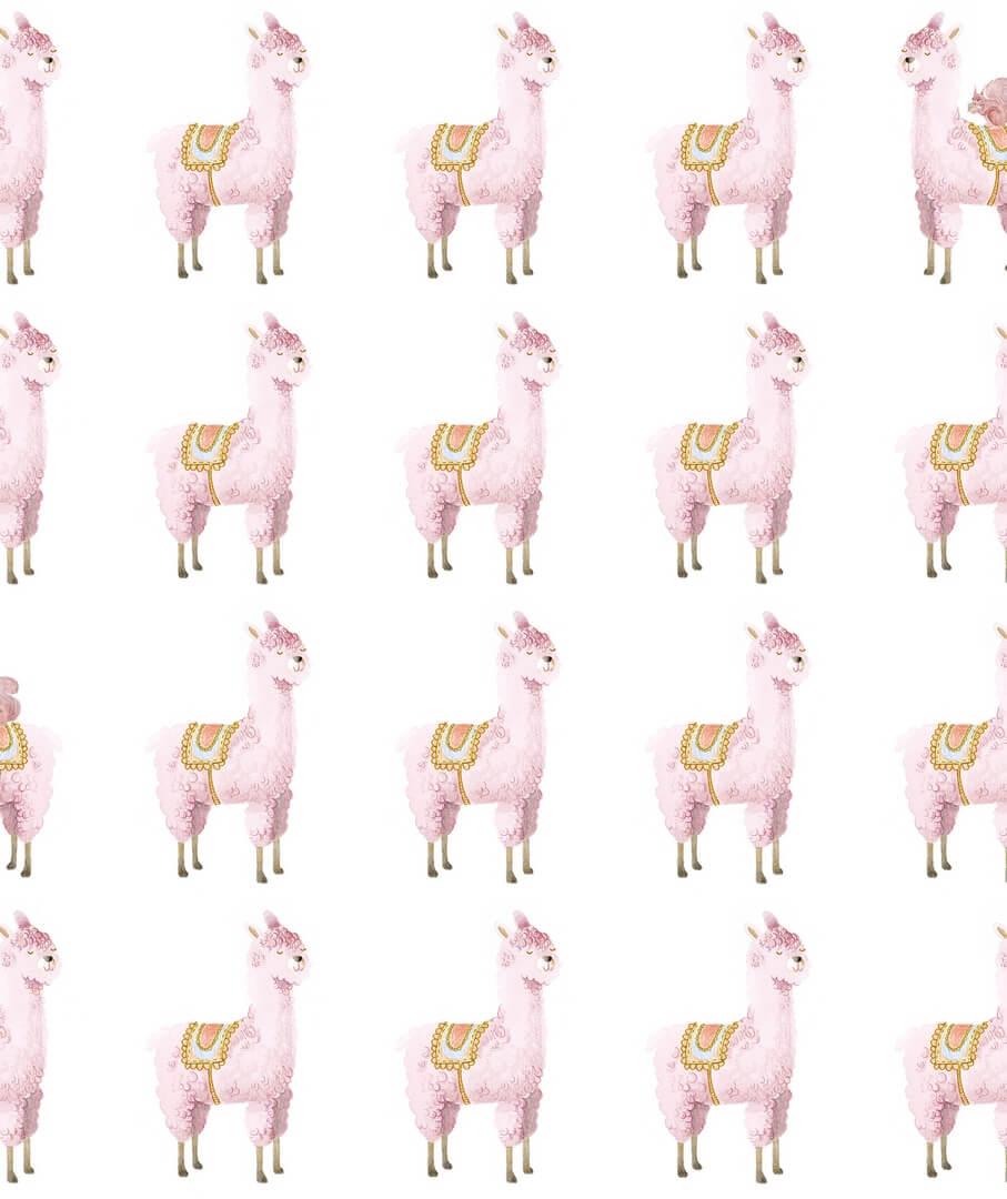 Tapeta alpaki Rebel Walls R18131 Alpaca Rebel Pin Dreamland