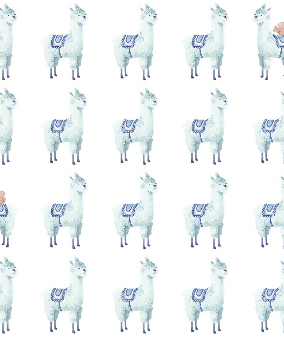 Tapeta alpaki Rebel Walls R18132 Alpaca Rebel Sky Dreamland