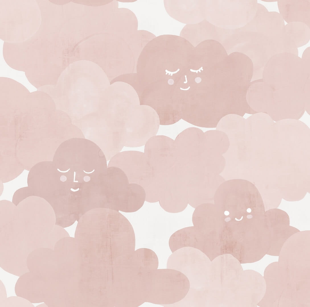 Tapeta chmurki Rebel Walls R18141 Happy Clouds Pink Dreamland