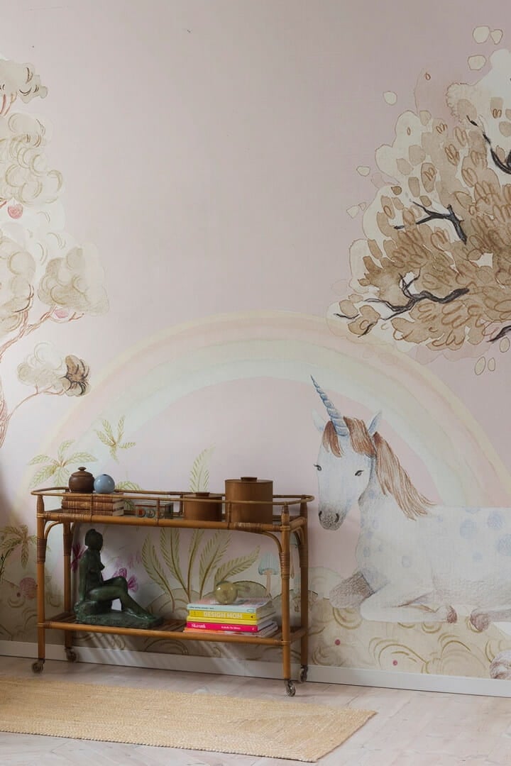 Fototapeta zaczarowany las Rebel Walls R18182 Unicorn Dream Bubblegum Dreamland