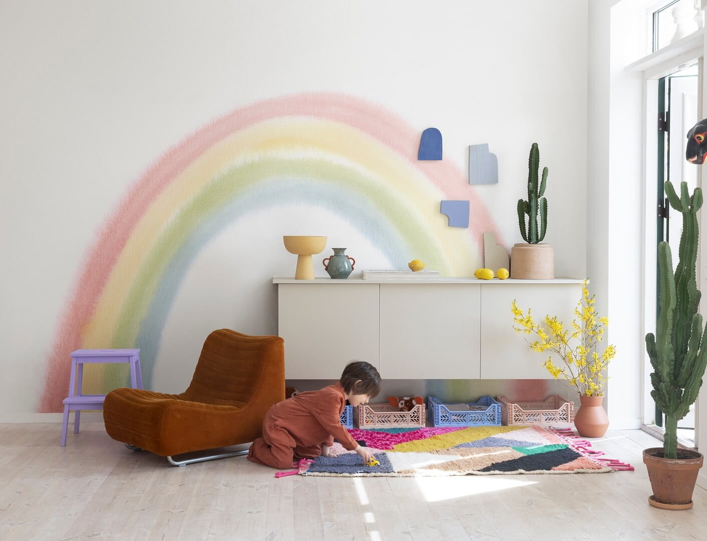 Fototapeta tęcza Rebel Walls R18291 Rainbow Multi Dreamland