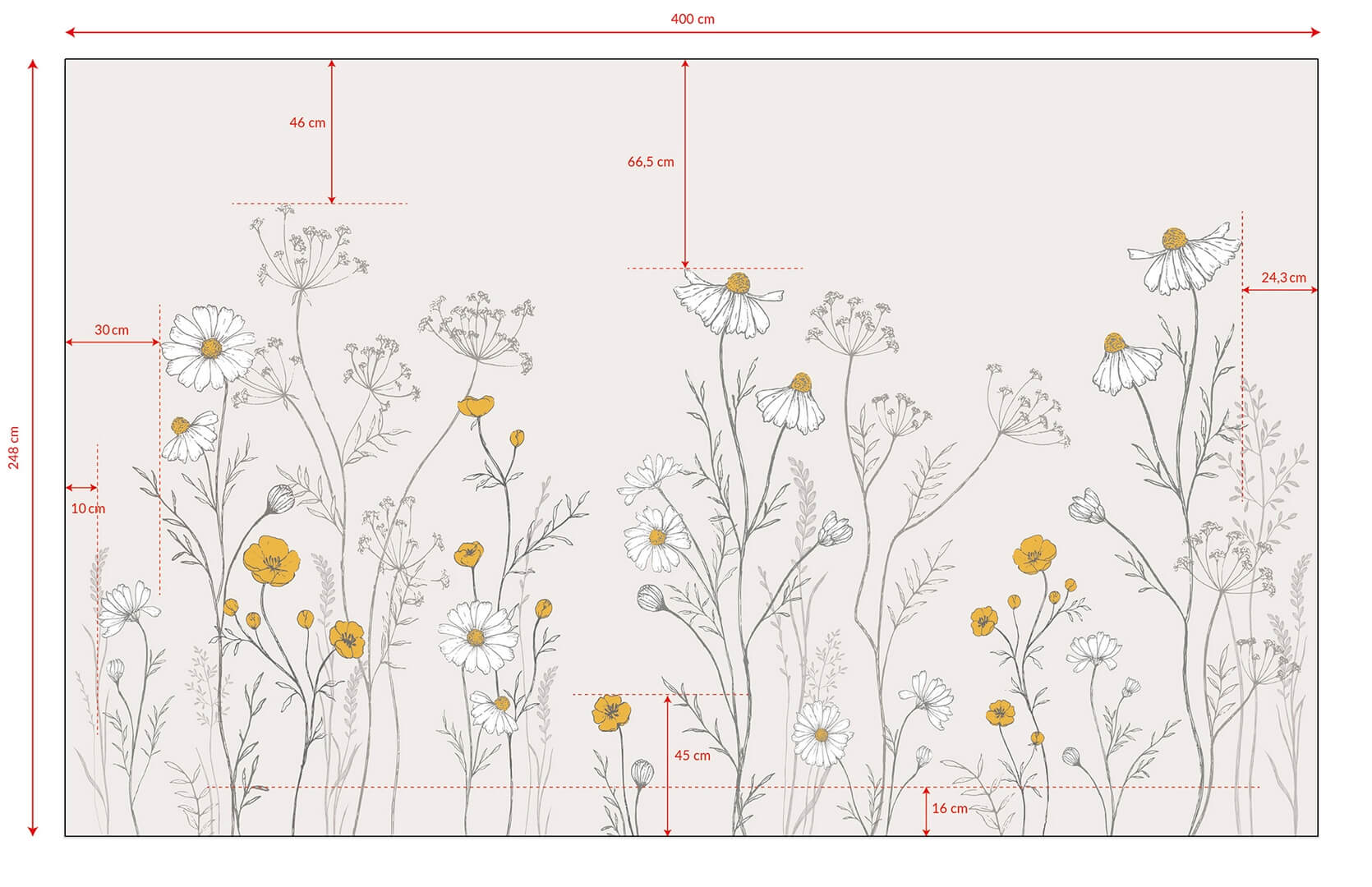 Mural polne kwiatki Lilipinso H0579